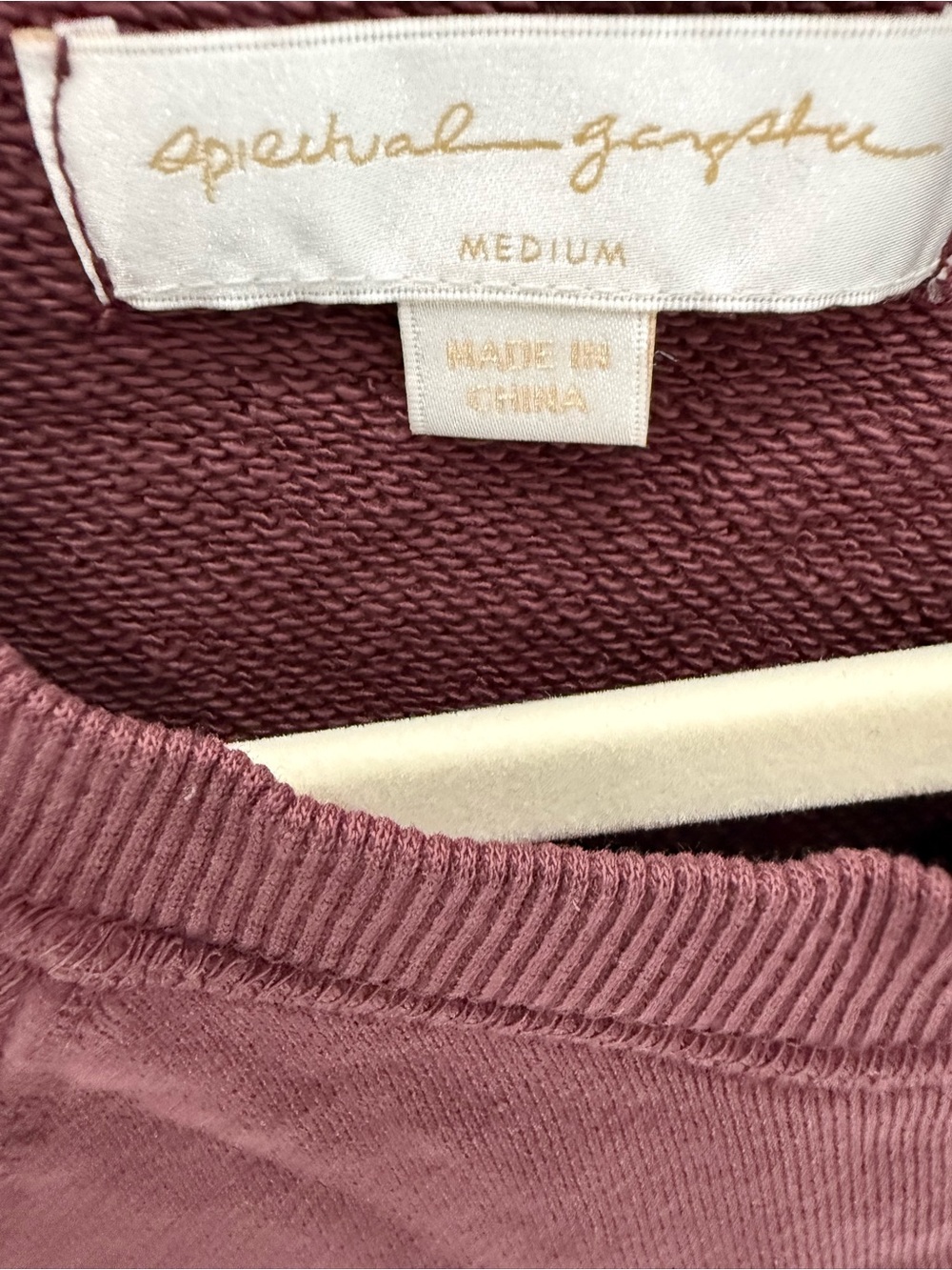 Spiritual Gangster Burgundy Crewneck Sweatshirt - Picture 5 of 5